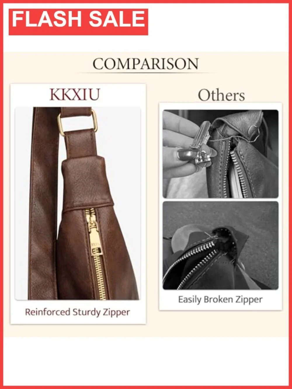 Slouchy Hobo Shoulder Bag Vegan Leather Everyday Purse Crossbody Tote